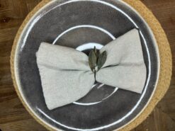 Servettringar -metall löv