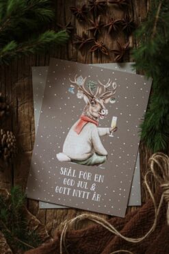 Julkort Skål för en God Jul & Gott nytt år!