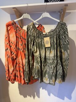 Singoralla blus 100% bomull Army