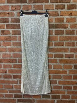 Glitterkjol ( få i lager) stl s/m silver/offwhite